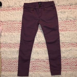 NWOT-Gap Girls Stretch Jeans- purple
